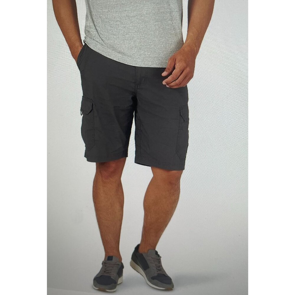 Lee Mens Comfort Stretch Cargo Shorts Heather Gray Polyester